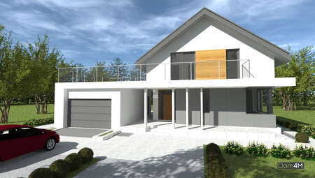Проект классического дома с мансардой общей площадью 252 кв.м.