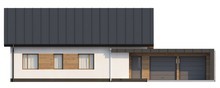Проект одноэтажного классического дома с боковым гаражом