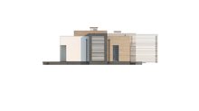 Проект одноэтажного модернового дома для узкого участка