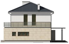 Проект хайтек 2х этажного дома простой конструкции