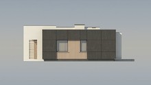 Проект небольшого одноэтажного дома с плоской кровлей