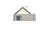 Классический одноэтажный дом для узкого участка площадью 130 m²
