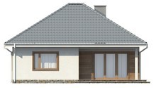Одноэтажный коттедж с крытой террасой