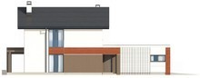 Проект двухэтажного дома с гаражом и светлым фасадом