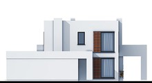 Стильный двухэтажный дом с каминной зоной