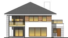 Проект современного дома с просторной террасой