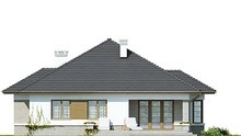 Одноэтажный дом, украшенный серым декором