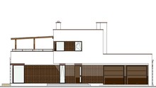 План роскошного особняка в стиле минимализма общей площадью 261 кв. м