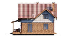 План современного двухэтажного дома площадью 158 кв. м в традициях европейской архитектуры