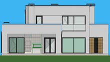 Схема вместительного дома в 250 квадратов с пятью спальнями