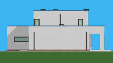 Схема вместительного дома в 250 квадратов с пятью спальнями