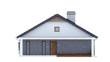 Проект дома 12*12 с фронтальной террасой