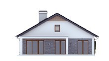 Проект дома 12*12 с фронтальной террасой