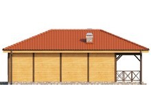 Привлекательный проект дачного дома с крытой террасой