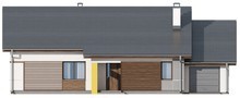 Проект одноэтажного коттеджа с 3 спальнями и удобным гаражом