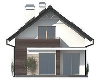 Проект аккуратного дома с мансардой для узкого участка