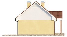 Проект яркого классического дома с двускатной крышей