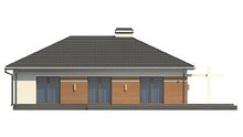 Стильный проект одноэтажного коттеджа с большим гаражом для 2 авто