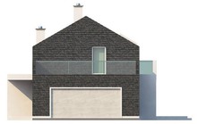 Проект современного дома для узкого участка с оригинальным фасадом