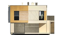 Проект модернового двухэтажного коттеджа с гаражом