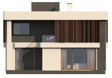 Проект красивого двухэтажного коттеджа с плоской крышей