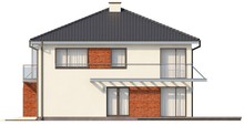 Проект двухэтажного коттеджа с застекленным балконом над гаражом