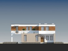 Проект двухэтажного дома Г-образной формы с внутренним двориком