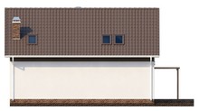 Каркасное решение проекта 4M041 одноэтажного дома с мансардой и балконом