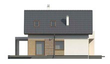 Проект дома с балконом и пристроенным гаражом