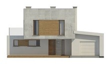 Современный двухэтажный домик в стиле хай тек