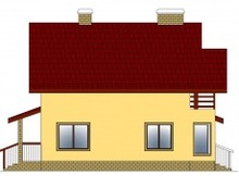 Загородный дачный дом с мансардой