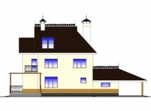 Загородный двухэтажный дом с бильярдной в мансарде
