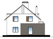 Современный дом с мансардой для узкого участка