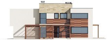 Проект двухэтажного просторного коттеджа с плоской крышей