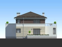 Удобно спланированный жилой коттедж с террасой и гаражом для 1 авто