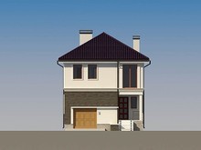 Интересный проект узкого двухэтажного дома