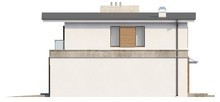 Стильный современный двухэтажный дом с плоской крышей с гаражом