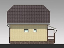 Архитектурный проект двухэтажного небольшого коттеджа 100 m²