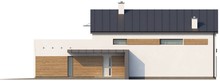 Современный дом с просторной террасой над гаражом