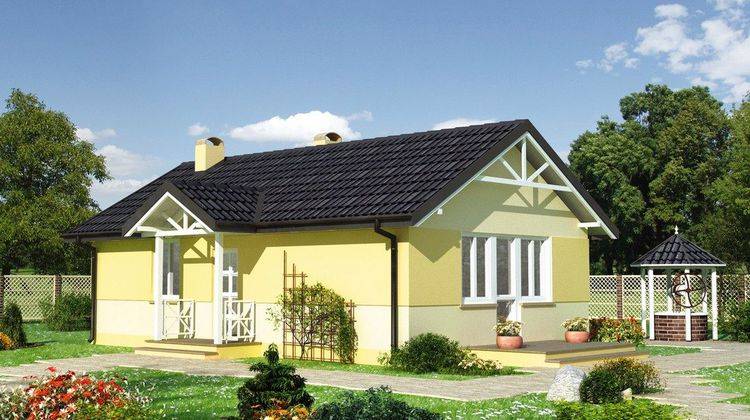 Схема дачного дома в радостных оттенках