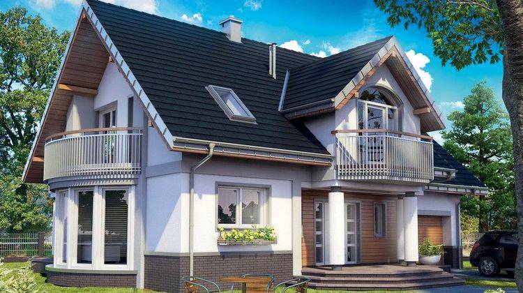 Архитектурный проект красивого особняка с элегантным дизайном