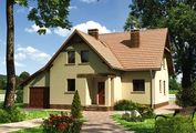 Привлекательный проект коттеджа 170 m² с мансардой и гаражом на 1 машину