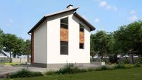 Проект современного двухэтажного дома для небольшой семьи
