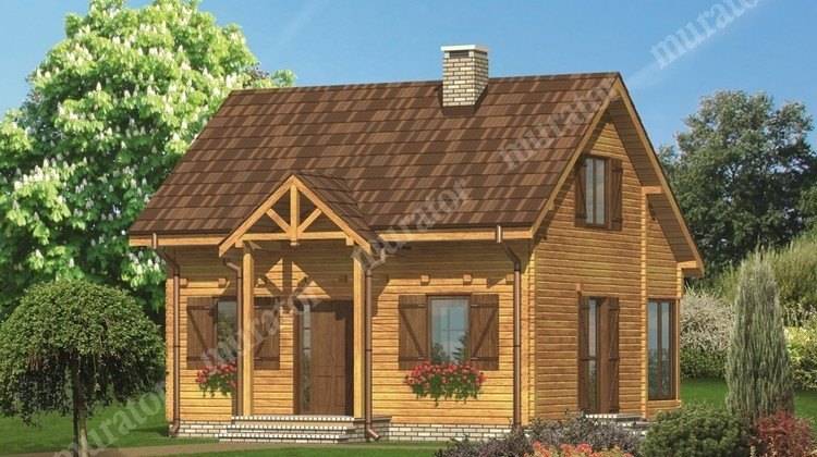 Проект деревянного дома со ставнями