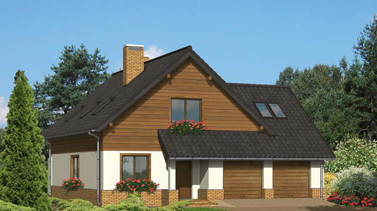 Проект симпатичного дома в коричневых тонах