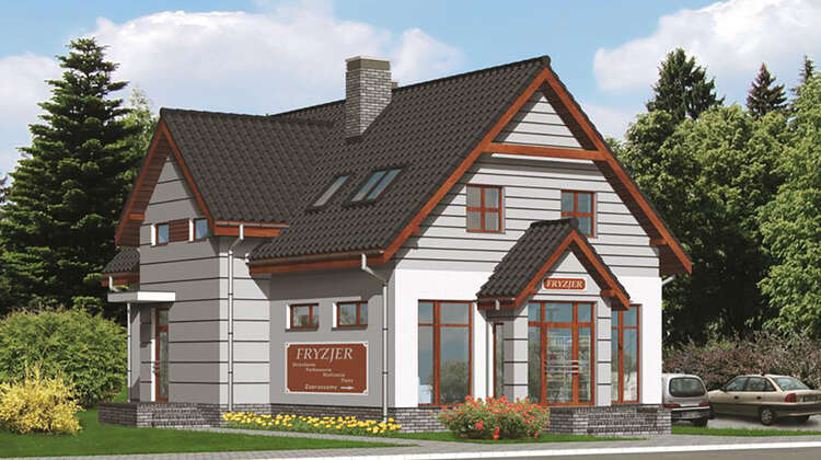 Проект магазина с цокольным этажом и жилыми апартаментами