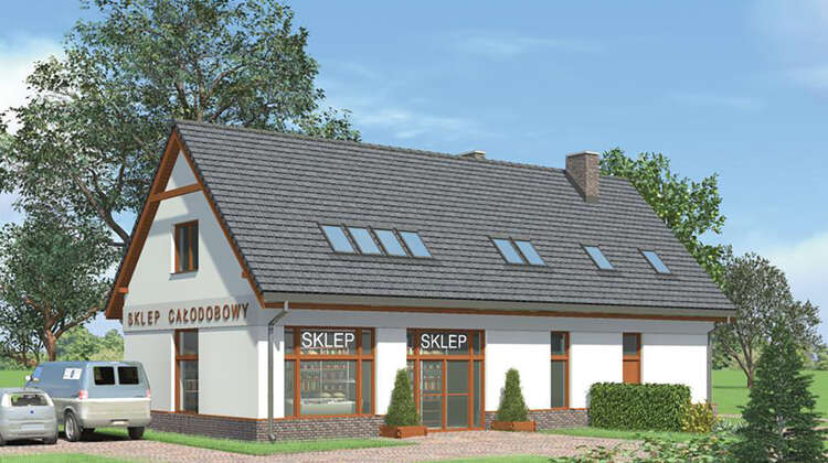 Современный проект универсального двухэтажного здания