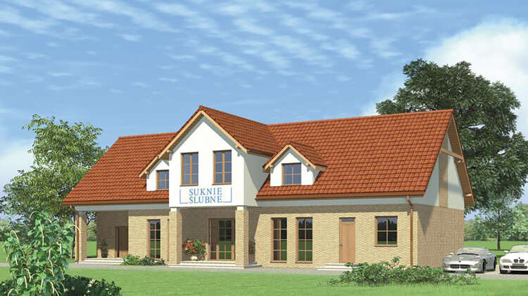 Здание торгового комплекса на 2 этажа