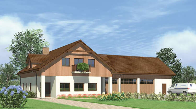 Проект торгово-сервисного комплекса с жилым помещение