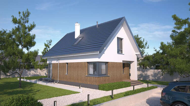 Проект компактного двухэтажного жилого дома